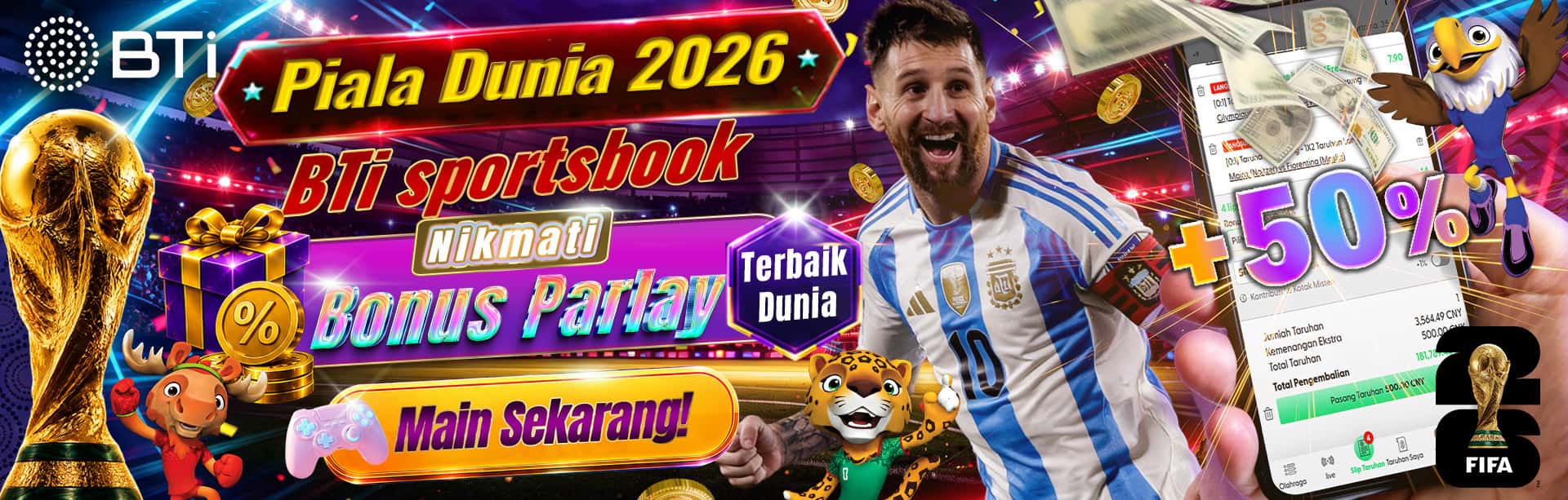 MIX PARLAY PIALA DUNIA 2026!  Menang x2 Kalah Balik Modal